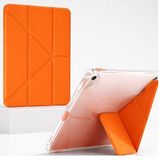Coverzone Samsung Galaxy Tab S10 Lite ile uyumlu Kılıf SM-X400 Saydam Arka Kapak Flip Smart Cover Katlanabilir Standlı Darbe Emici Koruyucu Tablet Kılıfı Akıllı Uyku Özellikli Turuncu