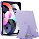 Coverzone Samsung Galaxy Tab S9 FE+ ile uyumlu Kılıf Lüks Kadife İç Kaplamalı Galaxy Tab S9 FE Plus Suni Deri, Mıknatıslı V- Stand Tablet Arka Kapak (Lila, Samsung Galaxy Tab S9 FE+ (Plus)
