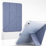 Coverzone Samsung Galaxy Tab S9 FE ile uyumlu Kılıf SM-X510 Saydam Arka Kapak Flip Smart Cover Katlanabilir Standlı Darbe Emici Koruyucu Tablet Kılıfı Akıllı Uyku Özellikli Lavanta