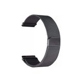 CoverZone Samsung Galaxy Watch 3 Uyumlu 45 mm Hasır Metal Örgülü Siyah Kordon