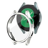 Coverzone Samsung Galaxy Watch 5 Pro (SM-R920) ile Uyumlu Tam Kapatan Çerceve PC Kasa Koruma Galaxy Watch 5 Pro ile Uyumlu Gard Çerçeve (Gümüş)