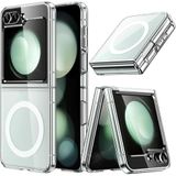 Coverzone Samsung Galaxy Z Flip 4 İle Uyumlu Kılıf Şeffaf, Wireless Magsafe ile uyumlu Silikon Kapak Samsung Galaxy Z Flip 4 ile uyumlu Kılıf, Şeffaf