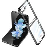 Coverzone Samsung Galaxy Z Flip 5 ile uyumlu Kılıf 180° Açılıp Kapanabilir Kamera Lens Koruma
