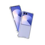 Coverzone Samsung Galaxy Z Flip 7 ile uyumlu Kılıf Z-Nitro Anti Shock Silikon Kapak Kamera Korumalı Antişok Airbag Köşe Korumalı Silikon Şeffaf Kılıf