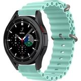 CoverZone Samsung Gear S2 42 mm Quintessential Kabartmalı Metal Tokalı Turkuaz Kordon