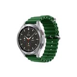 CoverZone Samsung Gear S2 Uyumlu 42 mm Quintessential Kabartmalı Metal Tokalı Koyu Yeşil Kordon