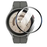 Coverzone Samsung Watch 6 ile uyumlu 43mm PMMA Pet Dungeon Armor Saat Ekran Koruyucu Samsung Watch 6 Ekran Koruma Siyah