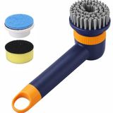 Coverzone Şarjlı Temizlik Fırçası Değişebilir Başlık Sert Zemin Ayakkabı Temizleme Fırçası LED Ekran Göstergeli Clean Shoes Spin Scrubber TJ03 (Lacivert)