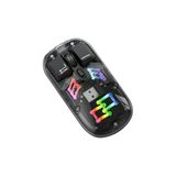 Coverzone Şarjlı Transparan Rgb Çift Modlu Kablosuz Mouse 1600 Dpı Wireless Bilgisayar Faresi Km16