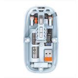 Coverzone Şeffaf Kablosuz Mouse Çift Modlu İster Bluetooth İster USB Reciever ile Bağlan Modern Transparan Tasarım ile Tarzını Yansıt M233 (Mavi)