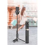Coverzone Selfie Stick Tripod – Kablosuz Bluetooth Uzaktan Kumandalı, 360° Döner Başlıklı, 215-730 mm Ayarlanabilir, iOS ve Android Uyumlu, Alüminyum Alaşımlı Hafif Taşınabilir Tripod | Q12