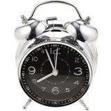Coverzone Sessiz Pilli Çalar Saat Yatak Odası Saati Çocuklar İçin Masa Nostaljik Dekor Masa Saati alarm clock Big Ben Saat Retro Hour Çift Zilli Masaüstü NRN387 Mavi (Mavi)