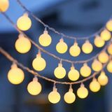 Coverzone Sıcak Sarı Küre Top LED Işık Zinciri 5M Modüler Sistem – Fişli Bağlantılı Tasarım, 10M/20M/30M/40M Uzatılabilir, İç-Dış Mekân Bahçe Balkon Yılbaşı Parti Aydınlatma Dekoru (30 Metre)