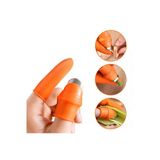 Coverzone Silikon Baş Parmak Bıçağı Seti Bahçe Hasat Aleti Meyve Sebze Soyma Koruyucu Kılıf S128