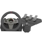 Coverzone Simülasyon Direksiyon Seti – 270° Döner Oyun Direksiyonu, Çift Titreşim Motoru, Programlanabilir Tuşlar, Pedal ve Vites ile PC, PS3, PS4, Xbox One, Xbox Series X/S, Switch Uyumlu GT100V2