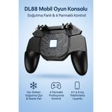 Coverzone Soğutma Fanlı Mobil Oyun Kolu 6 Parmak Destekli, L2r2 Tetikli, 4.7–6.5” İos Android İçin Dl88