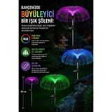 Coverzone Solar Bahçe Lambası 2 Adet, Ent 85 cm Rgb Renk Değiştiren Solar Çim Lambası, Fiber Optik Dekoratif Dış Mekan Aydınlatma, Otomatik Açma Kapama | S51 - Çok Renkli