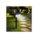 Coverzone Solar Bahçe Lambası 2W SMD Led, Toprak Çubuklu, Güneş Enerjili Bahçe Aydınlatma, 6500K Beyaz Işık, Karanlık Sensörlü, 200 Lümen, Çim Lambası, PT-B211