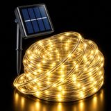 Coverzone Solar Enerji 10 Metre Sarı LED Hortum Işık Bahçe Aydınlatma S204 | Güneş Enerjisiyle Çalışan Sıcak Sarı Hortum LED Aydınlatma, Dış Mekân Bahçe, Teras ve Balkon Dekorasyonu İçin 10 Metre Işık
