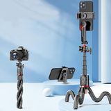 Coverzone Tam Profesyonel Uzatılabilir Ahtapot Tripod Selfie Çubuğu, Kablosuz Kumandalı, 360° Bilyalı Başlık, Esnek Ayaklı, Telefon ve Aksiyon Kamera Uyumlu, Vlog Canlı Yayın Tripodu | C03