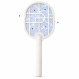 Coverzone Taşınabilir Sinek Öldürücü Mor Işık Tenis Raketi 21cm x 26cm Şarjlı Dekoratif Yatak Odası, Çocuk Odası, Bebek Odası Sinek Kovucu USB Şarjlı USB-016 (Beyaz)