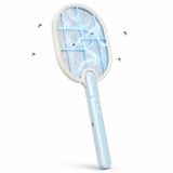 Coverzone Taşınabilir Sinek Öldürücü Mor Işık Tenis Raketi 21cm x 26cm Şarjlı Dekoratif Yatak Odası, Çocuk Odası, Bebek Odası Sinek Kovucu USB Şarjlı USB-016 (Mavi)