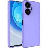 Coverzone Tecno Camon 19 Pro ile Uyumlu Kılıf Kadife Iç Yüzey Silikon Z-Mara Lansman Vieri Kılıf Lila
