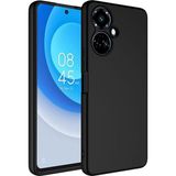 Coverzone Tecno Camon 19 Pro ile Uyumlu Kılıf Kadife Iç Yüzey Silikon Z-Mara Lansman Vieri Kılıf Siyah