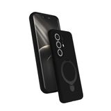 Coverzone Tecno Camon 50 ile uyumlu Kılıf MagSafe ile uyumlu Z-Samara Kapak Wireless Şarj Özellikli Stand Olabilen Tecno Camon 50 kilif Siyah
