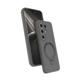 Coverzone Tecno Camon 50 Pro ile uyumlu Kılıf MagSafe ile uyumlu Z-Samara Kapak Wireless Şarj Özellikli Stand Olabilen Tecno Camon 50 Pro kilif Titanyum Gri