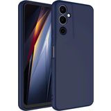 Coverzone Tecno Pova Neo 2 ile Uyumlu Kılıf Kadife Iç Yüzey Silikon Z-Mara Lansman Vieri Kılıf Lacivert