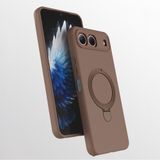 Coverzone Tecno Spark 40 ile uyumlu Kılıf MagSafe ile uyumlu Z-Samara Kapak Wireless Şarj Özellikli Stand Olabilen Tecno Spark 40 kilif Desert Gold