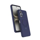 Coverzone Tecno Spark Go 2 ile uyumlu Kılıf MagSafe ile uyumlu Z-Samara Kapak Wireless Şarj Özellikli Stand Olabilen Tecno Spark Go 2 kilif Lacivert
