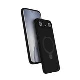 Coverzone Tecno Spark Slim 5G ile uyumlu Kılıf MagSafe ile uyumlu Z-Samara Kapak Wireless Şarj Özellikli Stand Olabilen Tecno Spark Slim 5G kilif Siyah