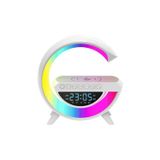 Coverzone Telefon Kablosuz Şarj İstasyonu Speaker Özellikli Led Işıklı FM Radyolu Bluetooth Speaker BT3401