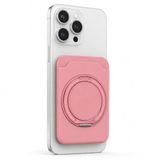 Coverzone Telefon Kartlığı 360 Derece Döner Yüzüklü Standlı Açılabilir Kart Bölmeli Manyetik Uyumlu Telefon Arkası Kart Tutucu Pratik Cüzdan Stand Aparatı Pembe
