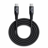 Coverzone Thunderbolt 5 USB-C to USB-C Kablo, 80Gbps-120Gbps Veri Transferi, PD240W Power Delivery, 16K 60Hz Video Çıkışı, E-Marker Akıllı Çip, Thunderbolt 3/4/5 Uyumlu | 1 Metre (ZR1322 Siyah)