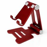 Coverzone Tok Aliminyum Stand Çok İşlevli Döner Tablet PC Akıllı Telefon Standı Mini Boy Masaüstü Stand Katlanabilir Cep Telefonu Evrensel Telefon Tutucu L9688 (Kırmızı)