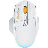 CoverZone Tri-Mode Gaming Mouse – 12800 Dpı, 2.4ghz Kablosuz + Bluetooth + Kablolu Bağlantı, Rgb Aydınlatma, Type-C Şarjlı, 500MAH Batarya, 7 Tuşlu Ergonomik Oyuncu Mouse | W601 - Beyaz