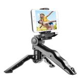 Coverzone Tripod Modern Tasarım 3 Ayak Mini Kamera ve Telefon Tripodu + Döner Başlık Telefon Tutucu Hafif Taşınabilir K555