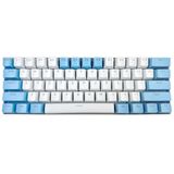 Coverzone Türkçe Mekanik Klavye 61 Tuş%60 Blue Switch RGB Aydınlatmalı Kompakt Gaming Klavye | FN Kombinasyonlu Ok Tuşları Çoklu Işık Modu Dayanıklı Mekanik Tuş Yapısı | H61K (Mavi Beyaz)