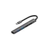 Coverzone Type-C Hub, 5in1, 2 Adet Type-C, 2 Adet USB-A Çoklayıcı, 3,5 mm Kulaklık Çıkışlı USB C Hub H03