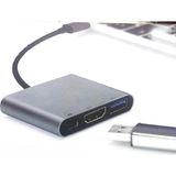 Coverzone Type-c To 4k Hdmı + Usb 3.0 + Usb Dönüştürücü