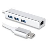 Coverzone Type-C To USB Çevirici Macbook Uyumlu Çevirici Adaptör Çok Portlu Çoklayıcı Tip C To RJ45 Adaptör 4in1 (ZR115-A)