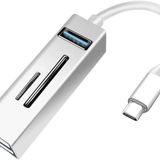 Coverzone Type-C To USB Dönüştürücü 3.0 Hub 5in1 Port Hızlı Aktarım 5gbps USB Hafıza Kart Okuyucu Telefon Pc Bilgisayar T803