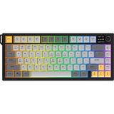 CoverZone Üçlü Mod Membran Gaming Klavye,%75 Düzen, 4000MAH Batarya, Rgb 14 Efekt, Tft Ekran, Type-C, Bluetooth 2.4g, Su Geçirmez, Win Uyumlu, Multimedya Düğmeli | Ajazz ( Sarı Siyah - AF82) - Sarı - Siyah