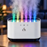 Coverzone Ultrasonik 900 ml Hava Nemlendirici Buhar Makinesi RGB, DQ702 | 6 Püskürtme Başlıklı, Sesle Aktif Dinamik Işık, Type-C Güç Girişi, Masaüstü Soğuk Buhar Cihazı