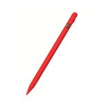Coverzone Universal Dokunmatik Stylus Kalem LED Göstergeli Manyetik Gövdeli Type-C Şarjlı Hassas Uçlu Çizim ve Not Alma Kalemi Tüm Touchscreen Cihazlarla iPad ile Uyumlu | ZR61 (Kırmızı)