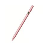 Coverzone Universal Dokunmatik Stylus Kalem LED Göstergeli Manyetik Gövdeli Type-C Şarjlı Hassas Uçlu Çizim ve Not Alma Kalemi Tüm Touchscreen Cihazlarla iPad ile Uyumlu | ZR61 (Pembe)
