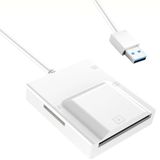 Coverzone USB 3.0 Kart Okuyucu 50cm Kablo Uzunluğu USB 3.0 Kablolu Çoklu Kart Okuyucu Card Reader CF Compact Flash, SD Kart, micro SD TF Card Memory Stick Card Reader (ZR779 - USB Kablo)